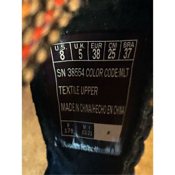 Skechers Luxe Foam Multi-Color Wedge Heel Sandals Slides Women's sz 8 - Picture 10 of 10